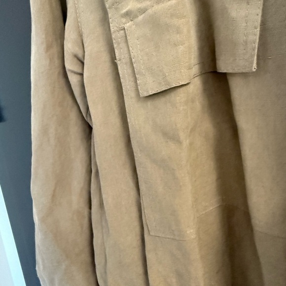 Thomas Jeffrey M Mint condition linen Men's Casual Beige Shirt Jacket- EUC - Picture 2 of 14